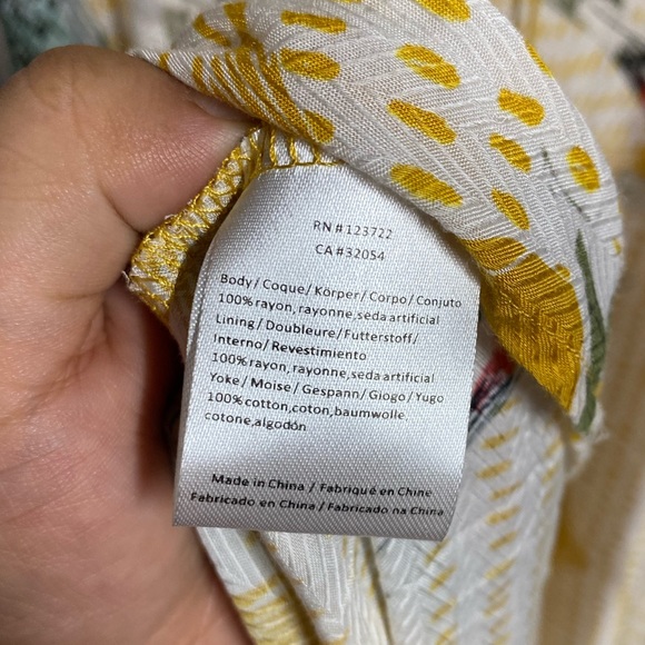 Anthro One September Paradiso Koi Fish Maxi Dress Size XSP Extra Small Petite - Picture 8 of 10